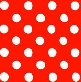 Pöttyös fürdőruha anyag - RED/WHITE 20870